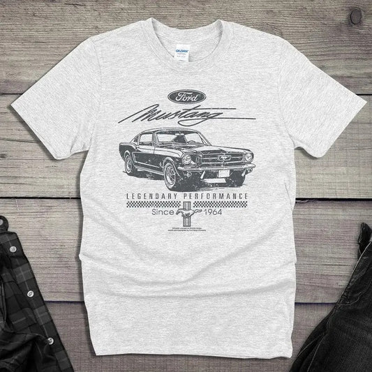 Licensed Ford Tee Shirt, Mustang Script Legendary T-Shirt, Ford Motor Company, Ford Mustang, Mustang, Vintage Car, Legendary Performance