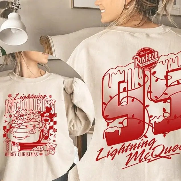 Lightning McQueen Christmas Shirt, Christmas Shirt, Cars Christmas Shirt, Cars 2024 Christmas Shirt, Gift For Christmas...