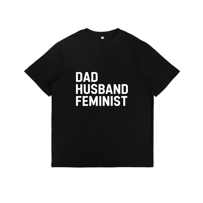 Lightsaber brand - Shirt with Empowering Message: "Dad Husband Feminist" Hoodie, Sweatshirt | DripVista.com