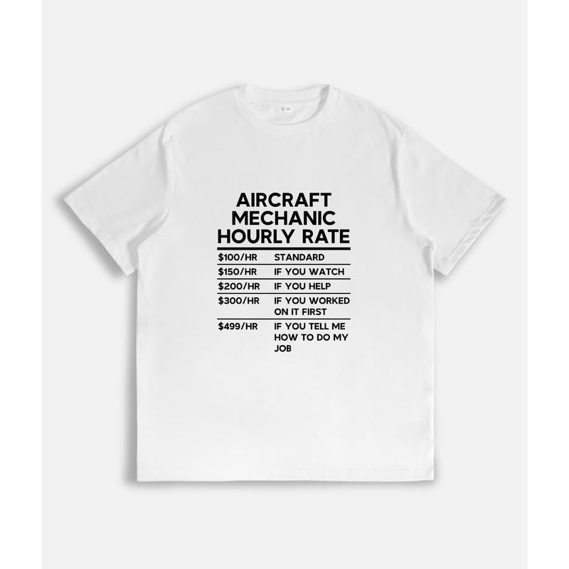 Lightsaber brand - Shirt with Humorous Aircraft Mechanic Hourly Rate Breakdown Hoodie, Sweatshirt | DripVista.com