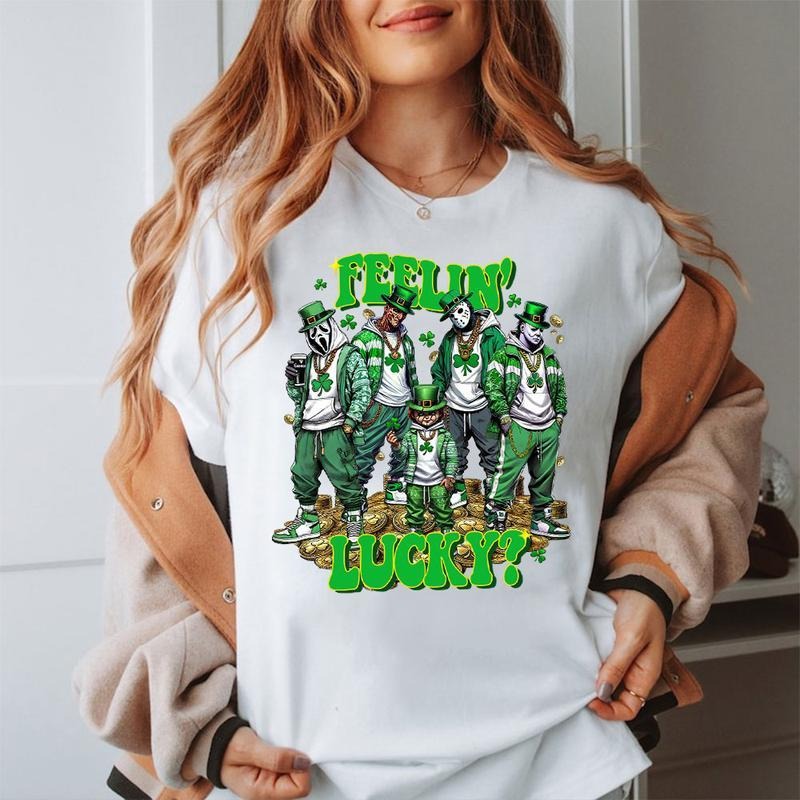 Lightsaber brand. Patrick Day Horror Crew Shirt, Feelin Lucky Horror Shirt, Trending Graphic Tee Hoodie, Sweatshirt
