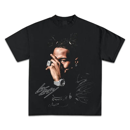 Lil Baby Jumbo Graphic Bootleg T-Shirt Short Sleeve Tee Streetwear
