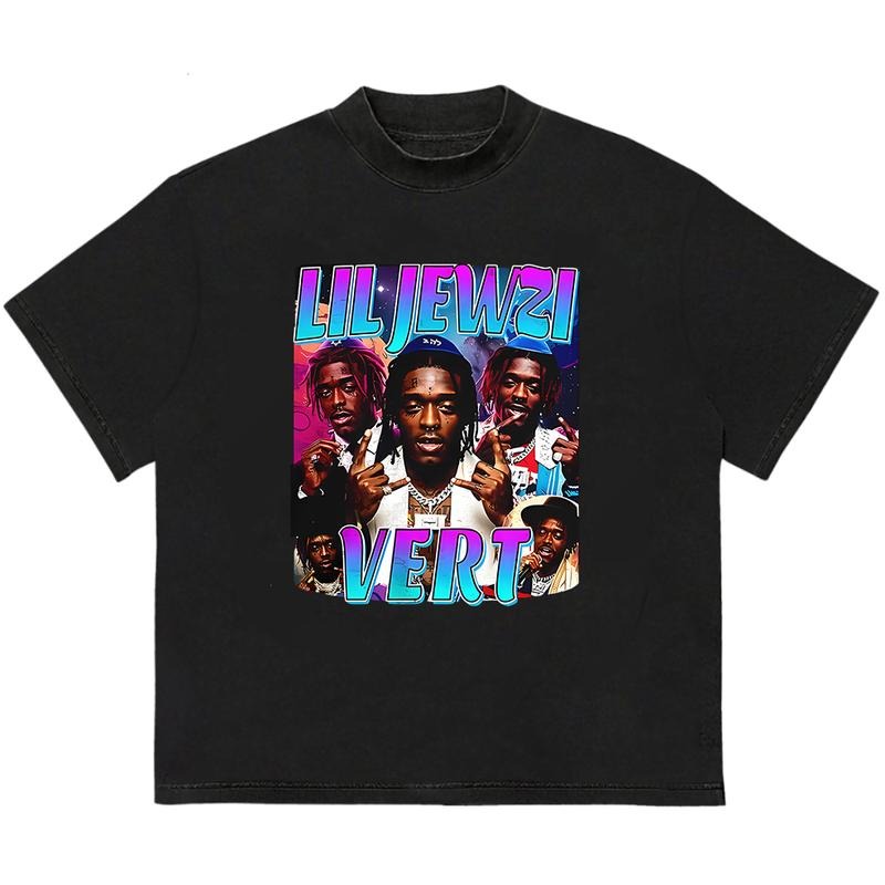 Lil Jeewzi Verrt T-Shirt Cotton Graphic Design Cotton HipHop Style Oversized Hoodie, Sweatshirt | DripVista.com