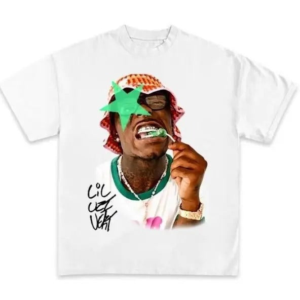 Lil Uzi Green Star Shirt, Rap Tee Classic Cotton Hoodie, Sweatshirt | DripVista.com