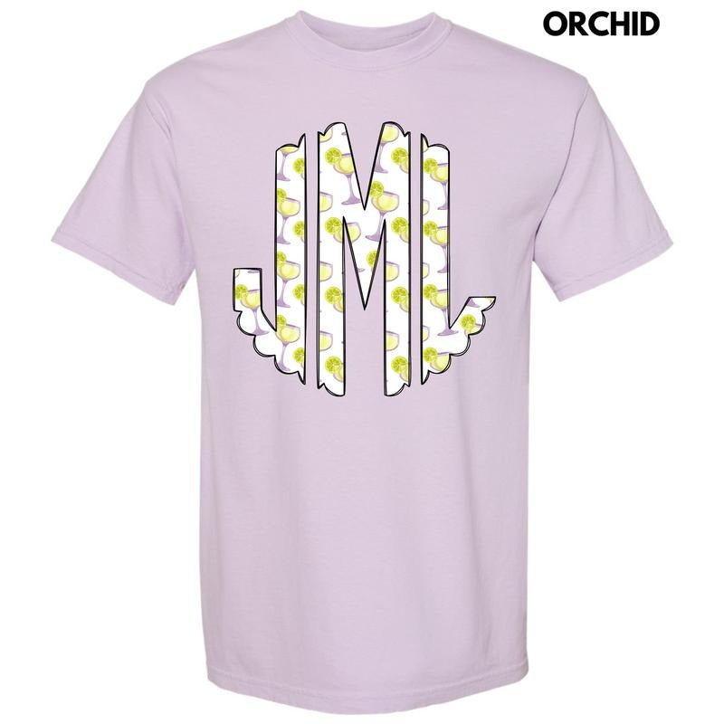 Lime Margaritas Monogram Comfort Colors T-Shirt 'NLB' Hoodie, Sweatshirt | DripVista.com