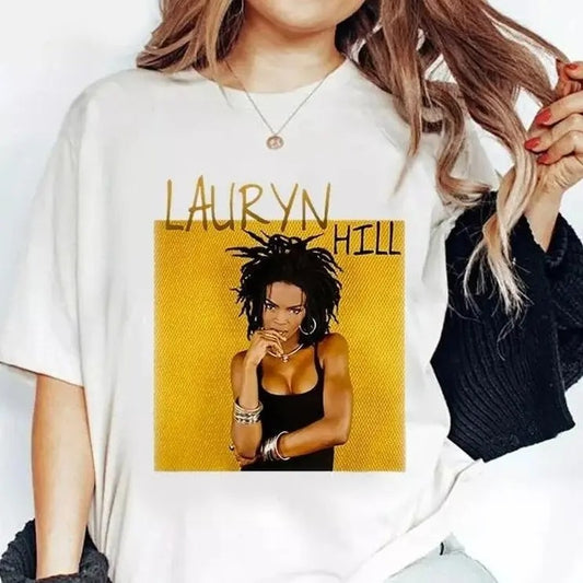 Limited  Lauryn Hill Shirt, The Miseducation Of Lauryn Hill Shirt, Gift For Hip Hop Fan, Hip Hop Music Shirt Cotton Fit Top Womenswear Print T-Shirt
