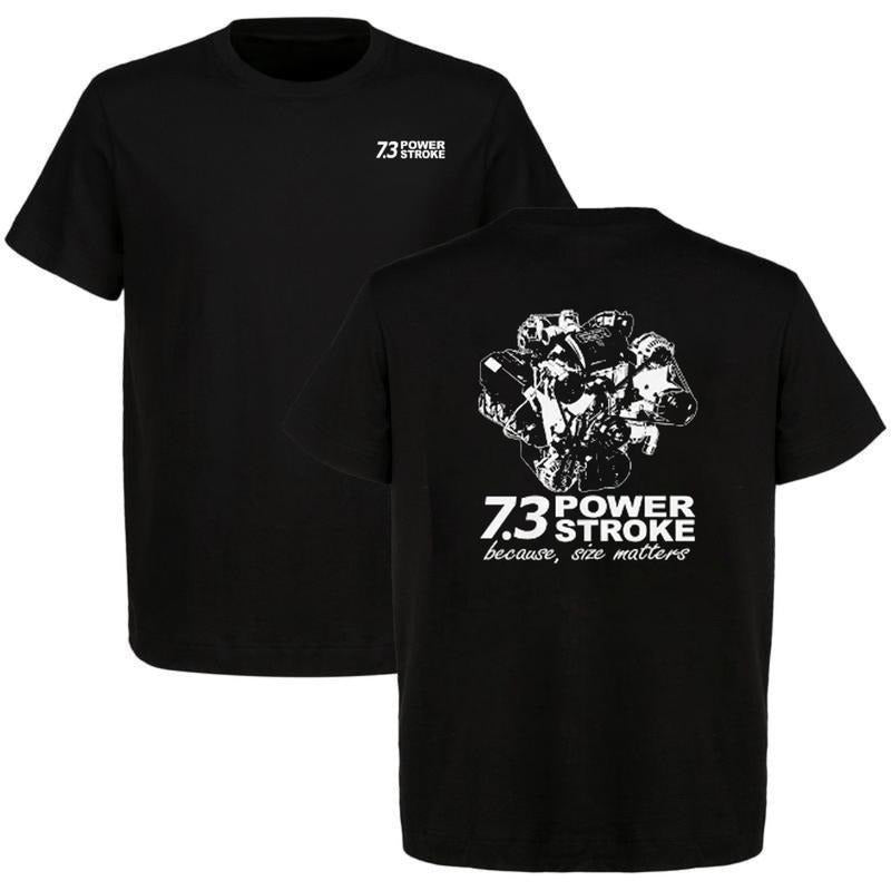 Limited 7.3 Power 2-Sided Shirt Car Parts Shirt 90s Styled Ford Shirt Mens Cotton, Gift for Men for Woman, Casual Top for...