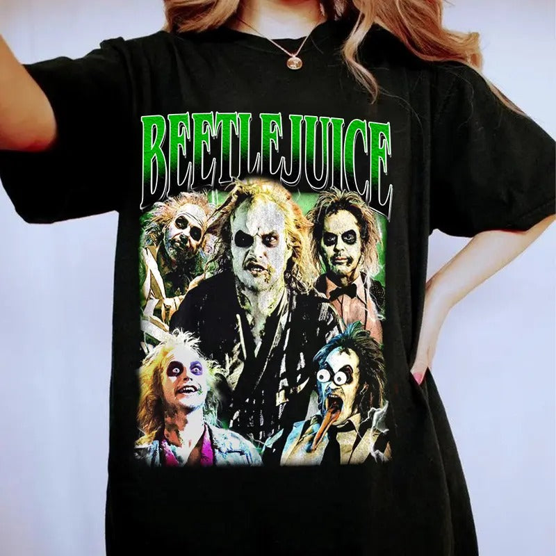 Limited Beetlejuice Vintage T-Shirt, Shirt Gift for Women Gunpla brand Men Unisex T-Shirt Cotton Womenswear Baggy Comfort...