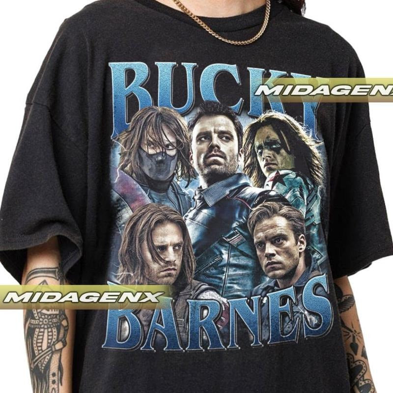 Limited Buckyy Barnes Sebastian Stan Vintage T-Shirt, Gift For Women and Man Unisex T-Shirt, Laid-Back Vibe, Always in Style