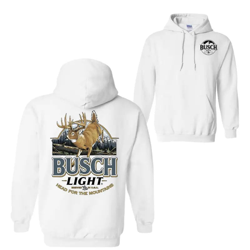 Limited Busch Light Deer Label Double Side Hoodie Sweatshirt T-Shirt, For Men, For Women, Unisex Shirt | DripVista.com