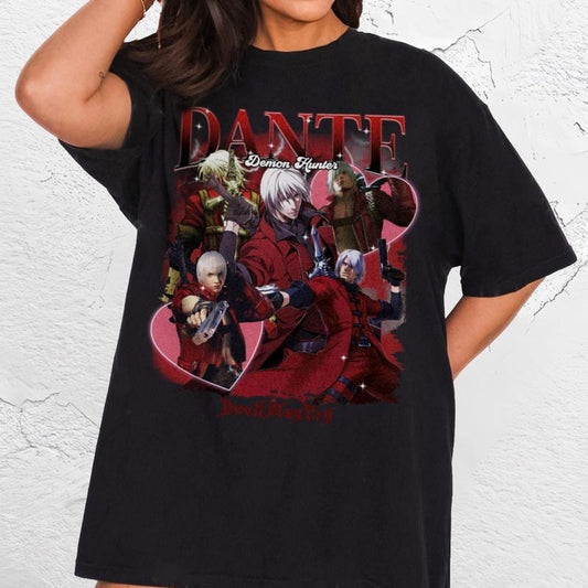 Limited Dante Demon Hunter Devil May Cry T Shirt, Unisex Men & Women, Trendy Streetwear Gift