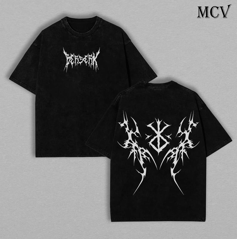 Limited Edition Brand FOG Sacrifice Berserk Anime Double Printed Oversize Lightweight Acid Washed Graphic Tee, Gift For...