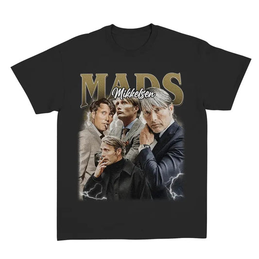 Limited Mads Mikkelsen Vintage T-Shirt, Mads Mikkelsen Oversize Tee Unisex Sweatshirt, Gift For Women and Man Unisex T-Shirt