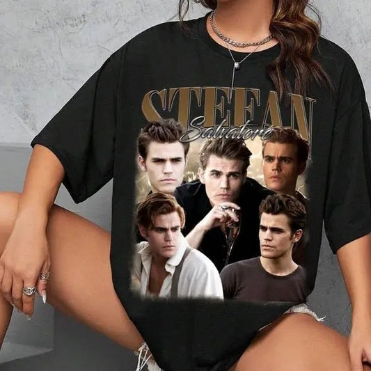 Limited Stefan Salvatore Vintage T-Shirt, Gift For Women and Man Unisex T-Shirt Oversized Top Womenswear Original