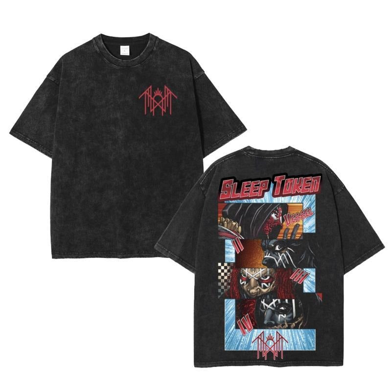 Limited Vintage Sleep Token All Member Heavy Metal Shirt, Unisex Oversized Rock Band Lightweight Washed Soft T-Shirt,...