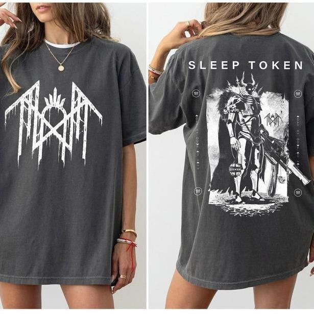Limited Vintage Sleep Token Reaper Angel 2 Sides TShirt, Vintage Rock Band Tee, Sleep Token Tour Merch, Gifts For Fan Men...