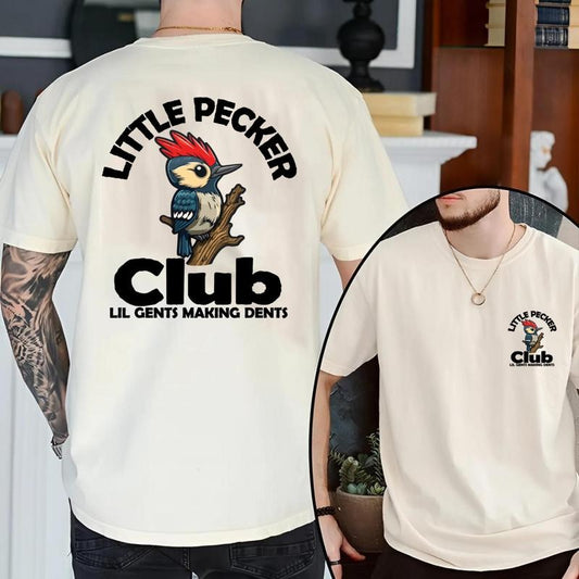 Little Pecker Club Unisex Cotton Tshirt - Sport Grey, Short Sleeve