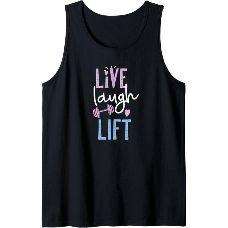 Live Laugh Lift Gym And Fitness For Women Tank Top Made in USA T-Shirts, Hoodie, Sweatshirt | DripVista.com
