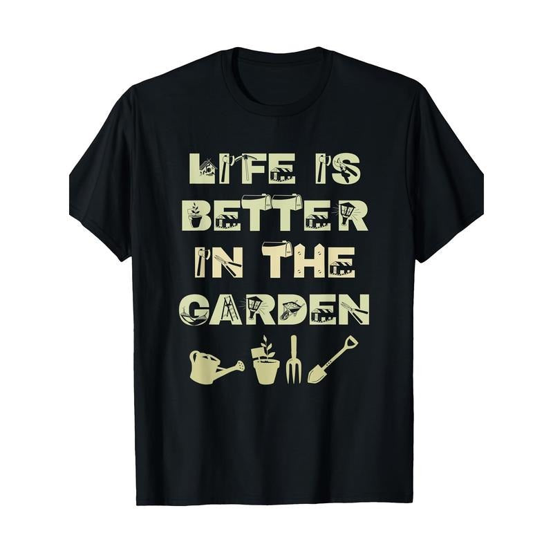 Living in the garden Better Love gardening Natural Plants T-shirt Made in USA Hoodie, Sweatshirt | DripVista.com
