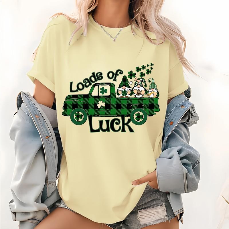 Loads FOG Luck Shamrocks Family Truck Pattern Lightsaber brand Shirt, Lightsaber brand. Patrick'WB shield Day Funny Tops,...