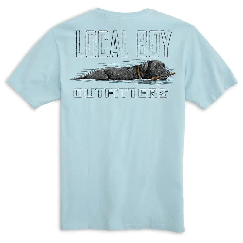 Local Boy Black Lab Dog Hunting Camo T-Shirt, back of shirt, Funny Camo Dog Shirt, Graphic Unisex Crewneck Tee For Men And Women, Menswear Top