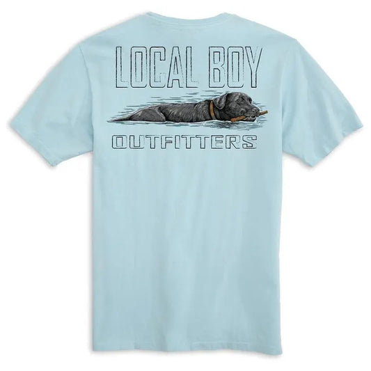 Local Boy Black Lab Dog Hunting Camo T-Shirt, back of shirt, Funny Camo Dog Shirt, Graphic Unisex Crewneck Tee For Men And Women, Menswear Top