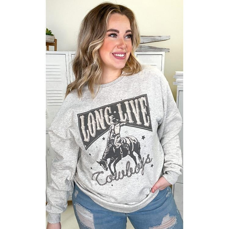 Long Live Cowboys Graphic Sweatshirt - Cozy Western Vibes #LongLiveCowboys #CowboySweatshirt #OatmealGlow T-Shirts, Hoodie