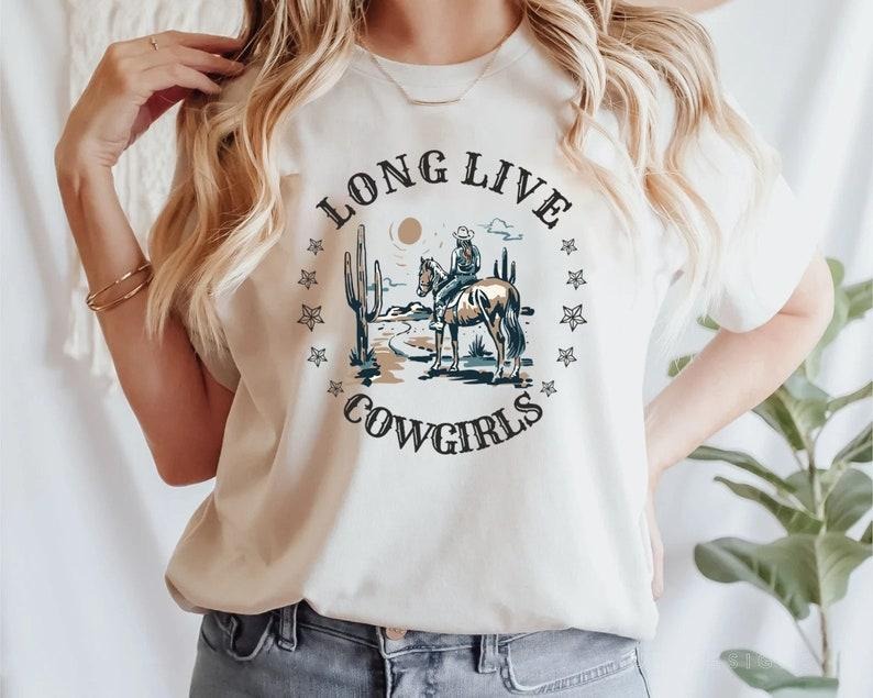 Long Live Cowgirls Shirt, Cowboy T-Shirt, Cowgirl Shirt, Western Shirt, Country Girl Shirt, Cute Country vintage T-shirt,...