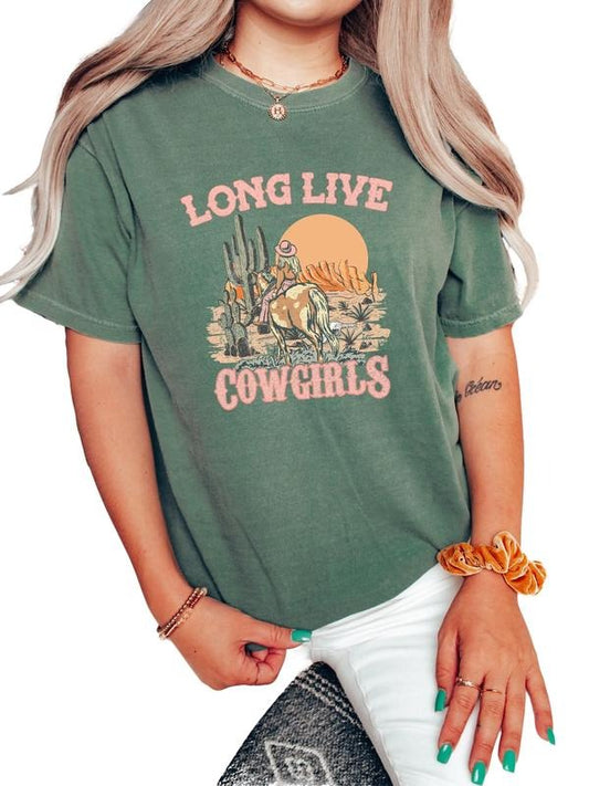 Long Live Cowgirls Tshirt, Retro Shirt, Rodeo Fashion Tee, Cowgirl Shirt, Western Shirt, Unisex T-Shirt, Gifts For Bestie Sister, Short Sleeve Tee Shirt, Gift Ideas For Her, Gifts For Christmas Birthday