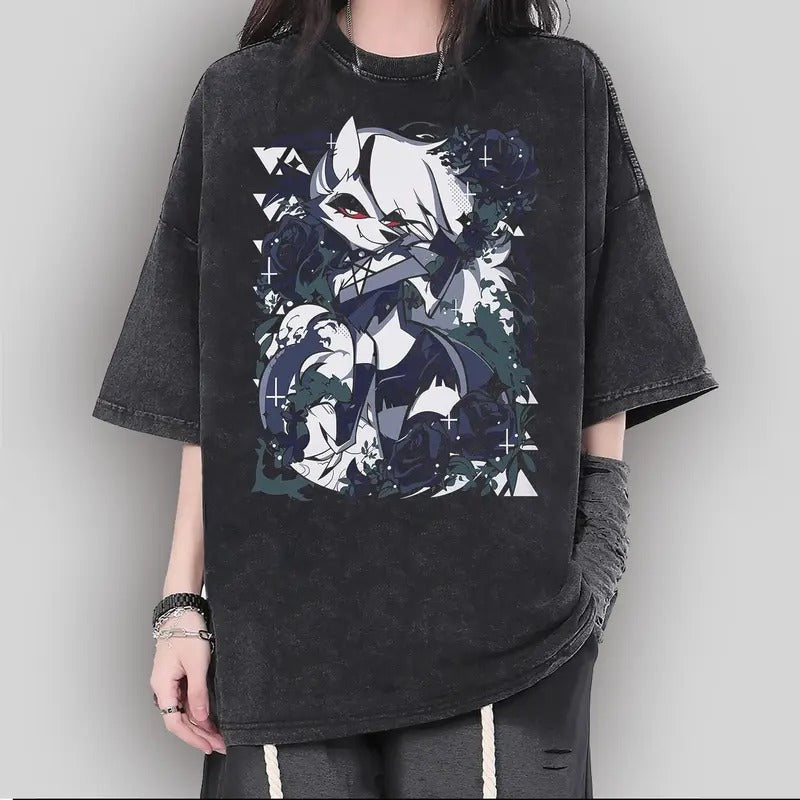 Loona Demon Form Gothic T-Shirt, T-Shirt, T-Shirt, Helluva Boss Characters, Helluva Boss Cartoon , Birthday Gift for fan Hazbin Hotel