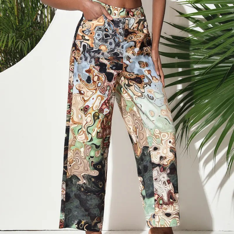 Loose Printed Casual Wide PantsY2K T-Shirts, Hoodie, Sweatshirt | DripVista.com