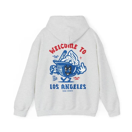 Los Angeles Dodgers Unisex Heavy Blend Hooded Sweatshirt, Welcome To LA Est 1958, Baseball Sport Hoodie, Shirt 4K429