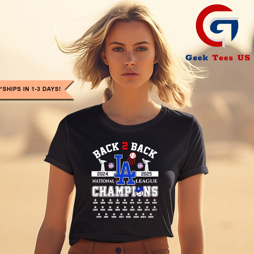Los Angeles Dodgers baseball B2B 2024-2025 National League Champions shirt