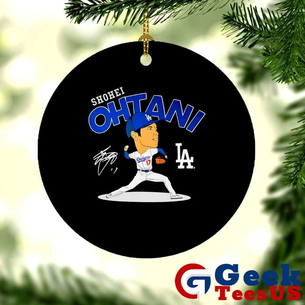 Los Angeles Dodgers baseball Shohei Ohtani player caricature signature shirt