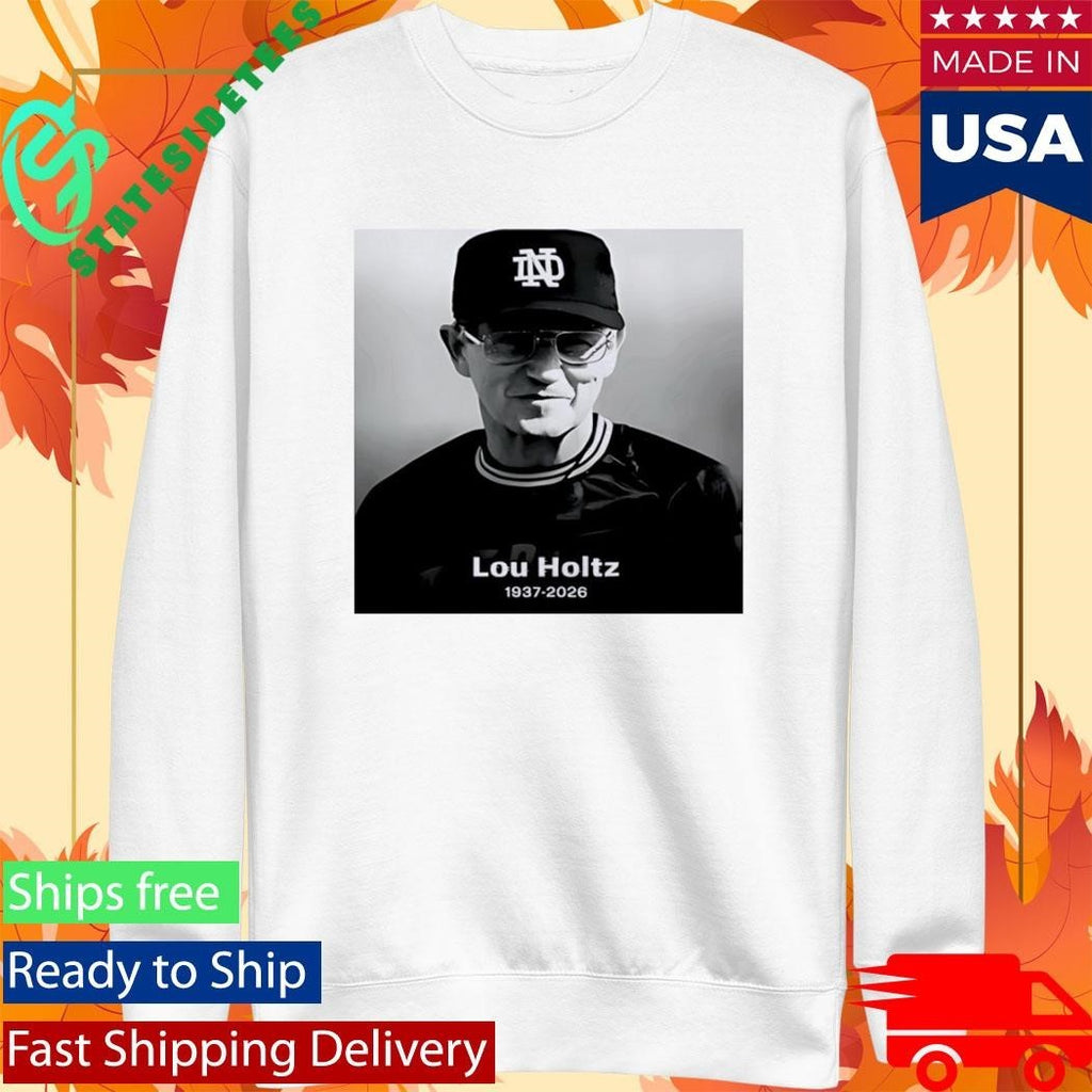 Lou Holtz 1937 2026 Notre Dame Tribute Memorial Graphic Shirt