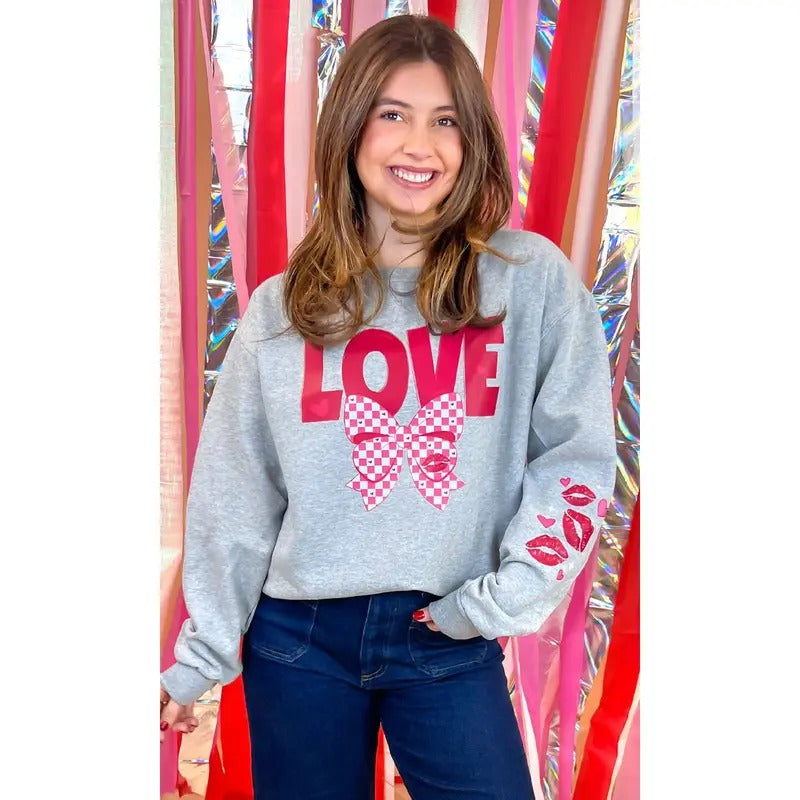 Love Bow Graphic Sweatshirt T-Shirts, Hoodie | DripVista.com