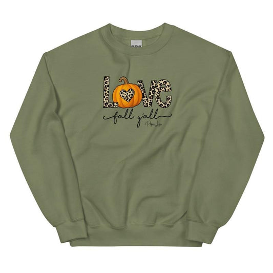 Love Fall Y'all Graphic Crewneck Sweatshirt