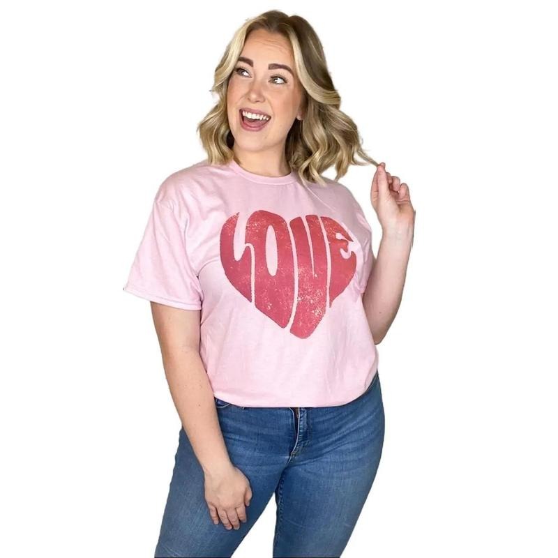 Love Heart Distress T-Shirt Hoodie, Sweatshirt | DripVista.com