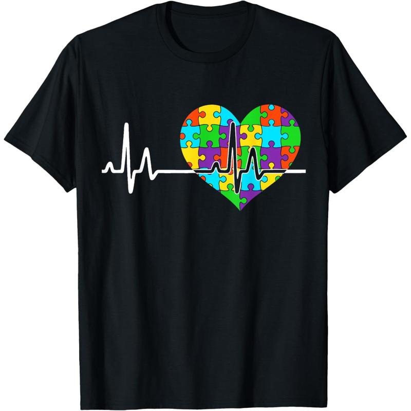 Love Heart Puzzle acceptance Men Women  autism awareness T-Shirt Hoodie, Sweatshirt | DripVista.com