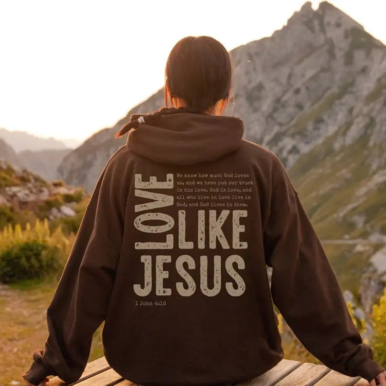 Love Like Jesus Christian Hoodie Jesus Sweatshirt Jesus Apparel Christian Sweatshirt Aesthetic Hoodie Aesthetic Clothing...