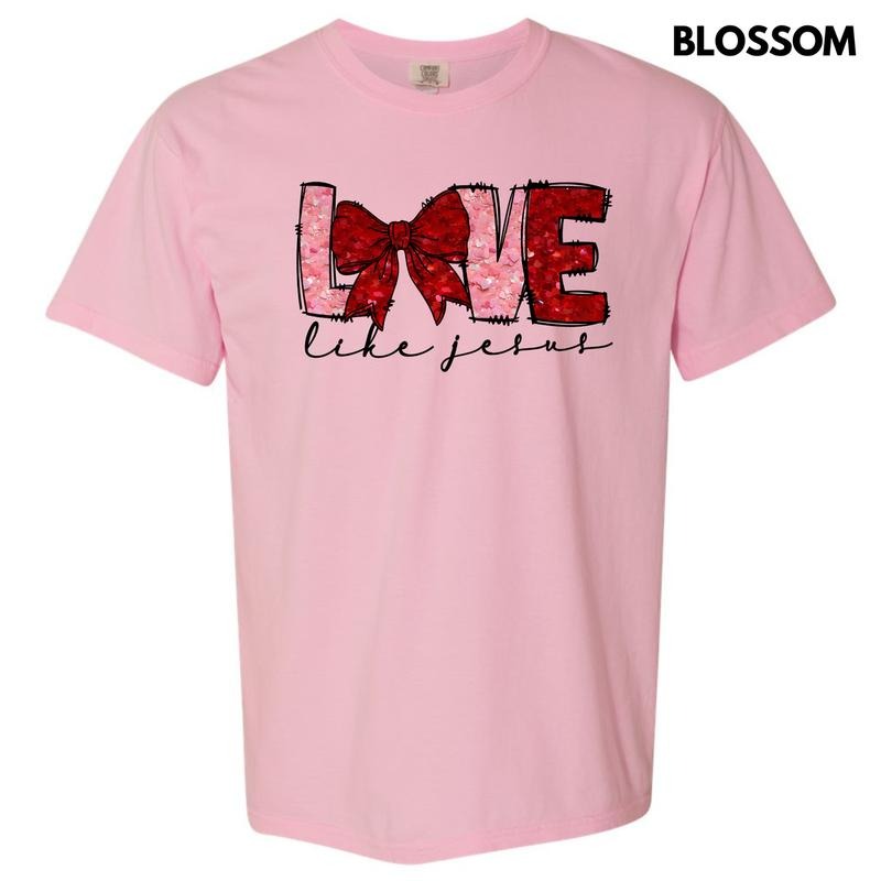Love Like Jesus Faux Glitter Comfort Colors T-Shirt 'NLB' Hoodie, Sweatshirt | DripVista.com