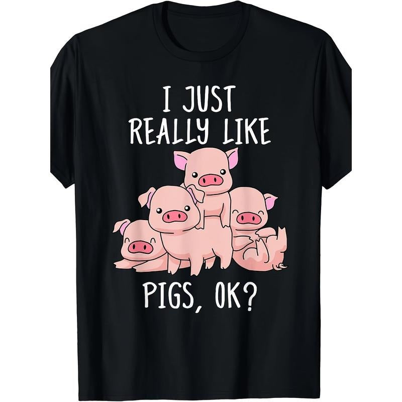 Love Pig T-Shirt Gifts Pigs Tshirt Men Cute Swine T-Shirt Made in USA Hoodie, Sweatshirt | DripVista.com