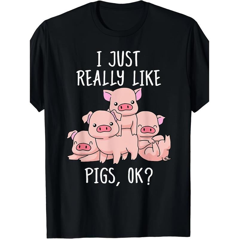Love Pig T-shirt Gift Pig T-shirt Men Cute Pig T-shirt made in usa Hoodie, Sweatshirt | DripVista.com