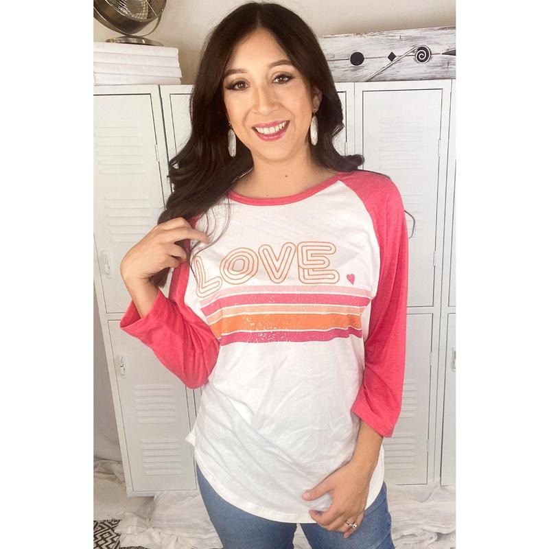 Love Stripes Raglan T-Shirts, Hoodie, Sweatshirt | DripVista.com
