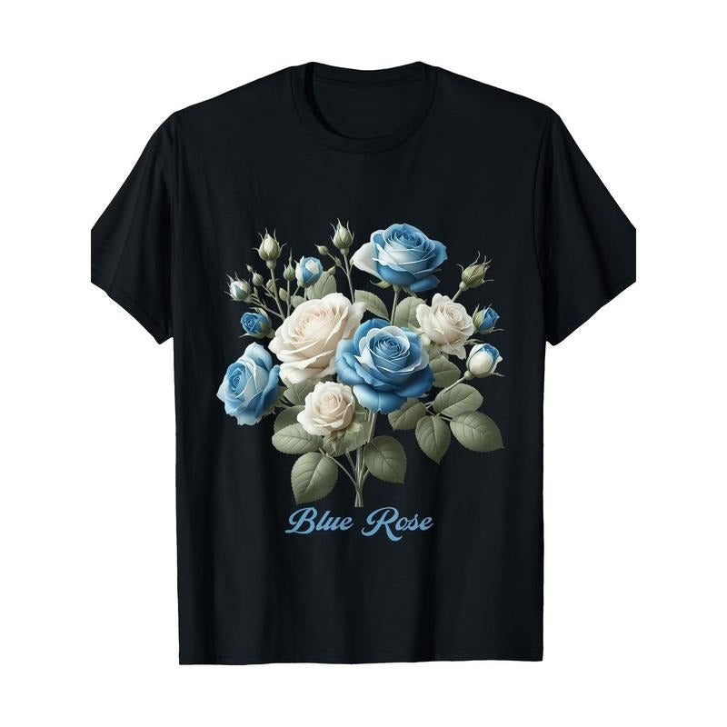 Lovely Blue Rose Plant Nature Lover T-shirt -100% cotton Made in USA Hoodie, Sweatshirt | DripVista.com