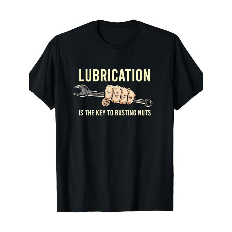 Lubrication Is The Key Funny Machinist Profession Men Gift T-Shirt - 220g made in usa Hoodie, Sweatshirt | DripVista.com