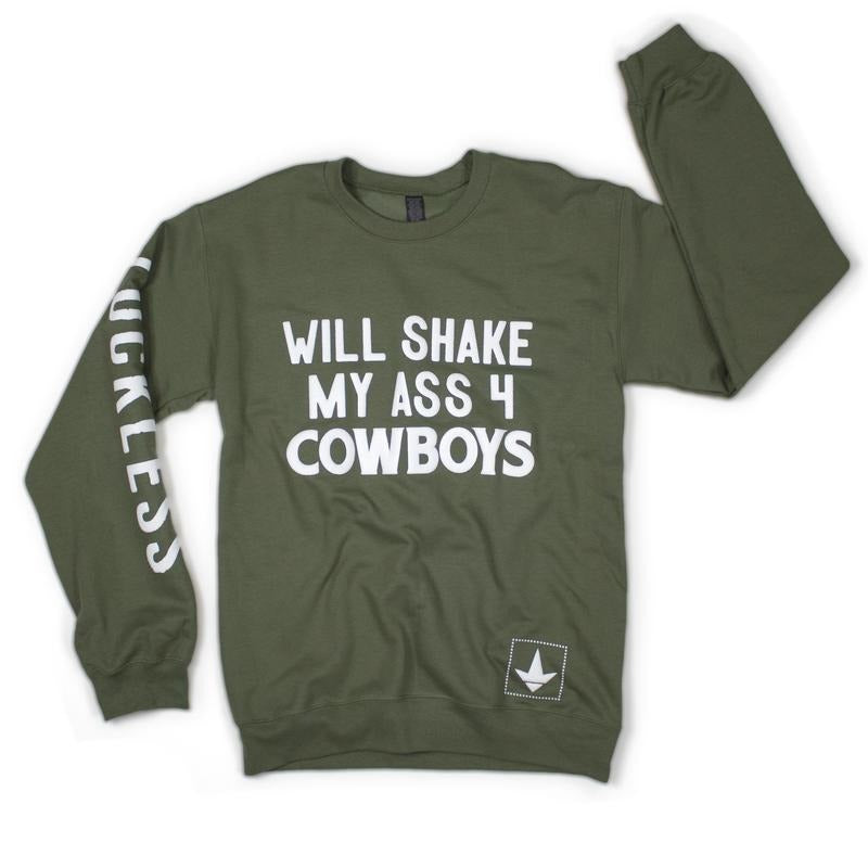 Luckless Outfitters WSMA4 Cowboys Fleece Sweatshirt Cotton Womenswear T-Shirts, Hoodie | DripVista.com