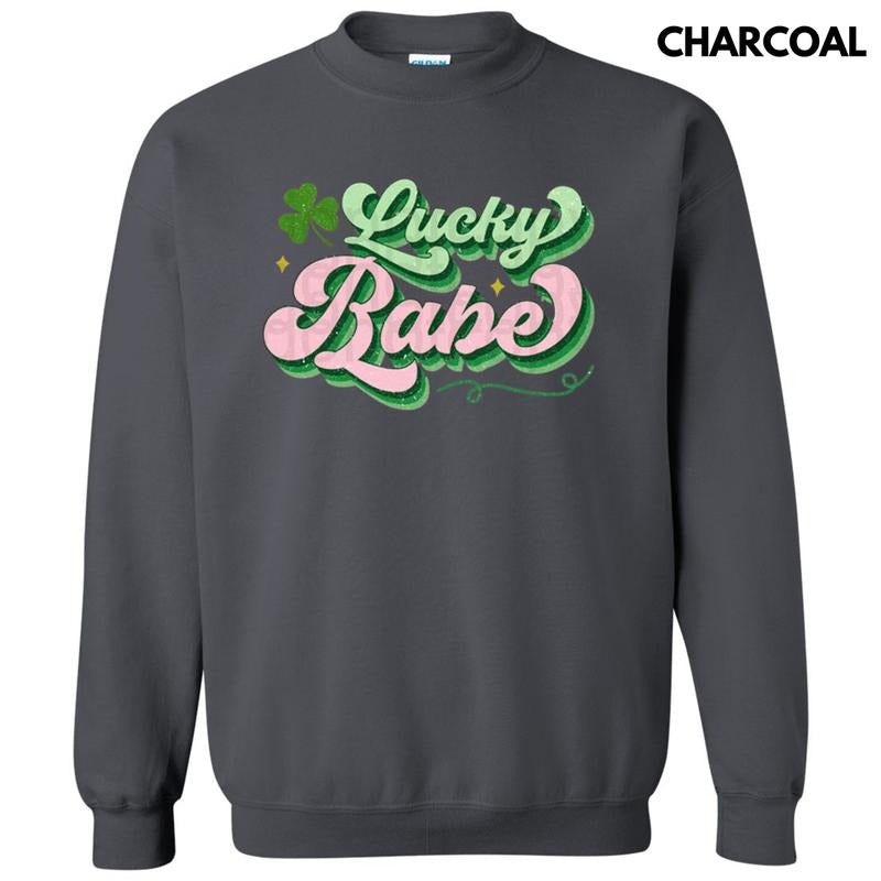 Lucky Babe Shamrock Sweatshirt T-Shirts, Hoodie | DripVista.com