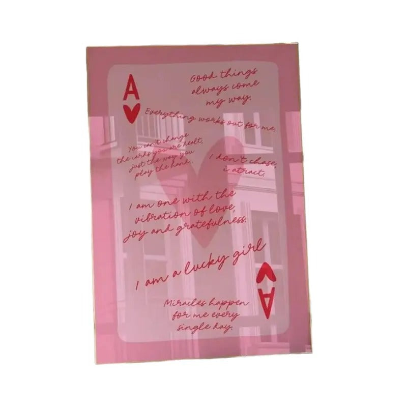 Lucky Girl Syndrome Ace Of Hearts Card Aesthetic Poster Wall Art, Apartment Decor, Gifts For Family Friends Wall Art...