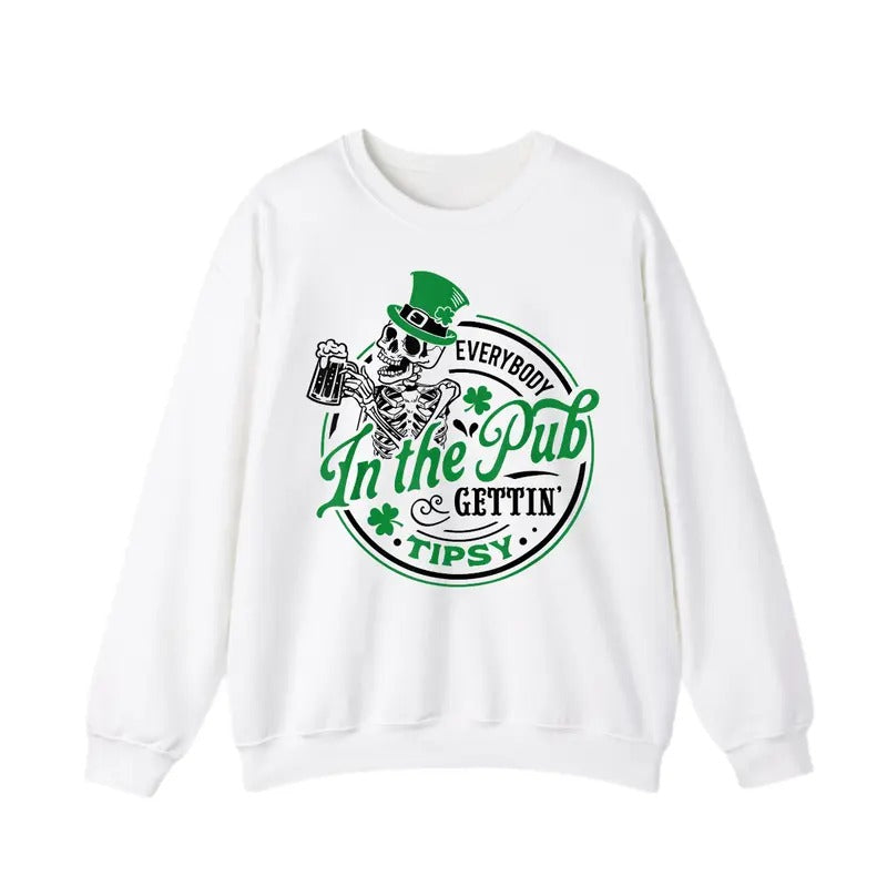Lucky St Patrick's Day Clover Shamrock Lucky Sweatshirt, St Patrick's Day Sweatshirt, St. Patrick's Day Gift, Irish...
